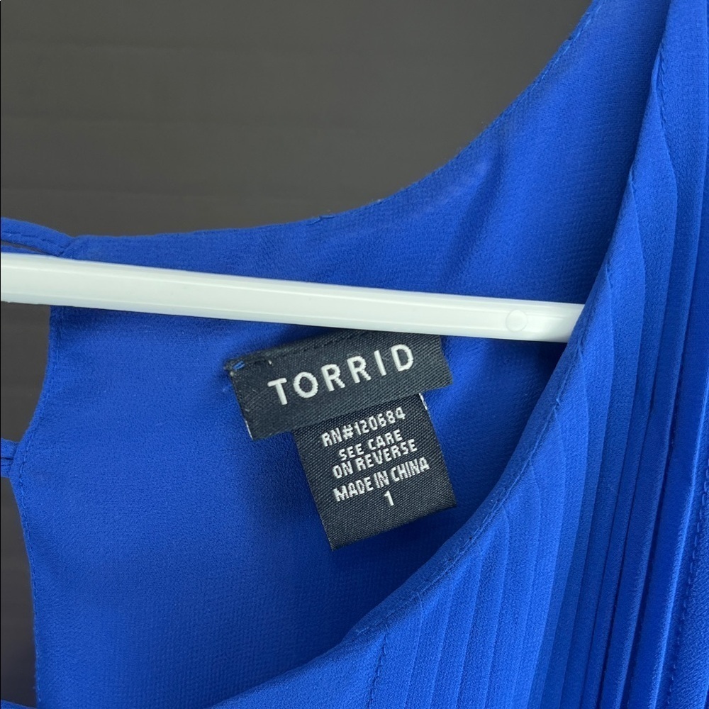 Torrid Royal Blue Sleeveless Blouse - Picture 3 of 3